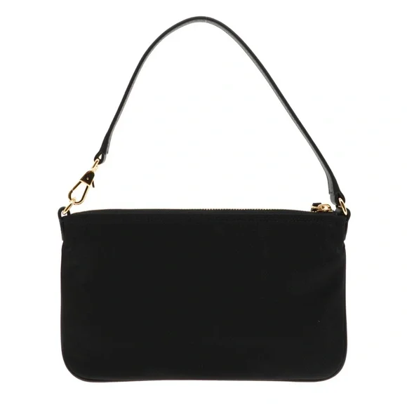 Burberry Pouch Handbag Black Nylon New - Picture 3 of 5